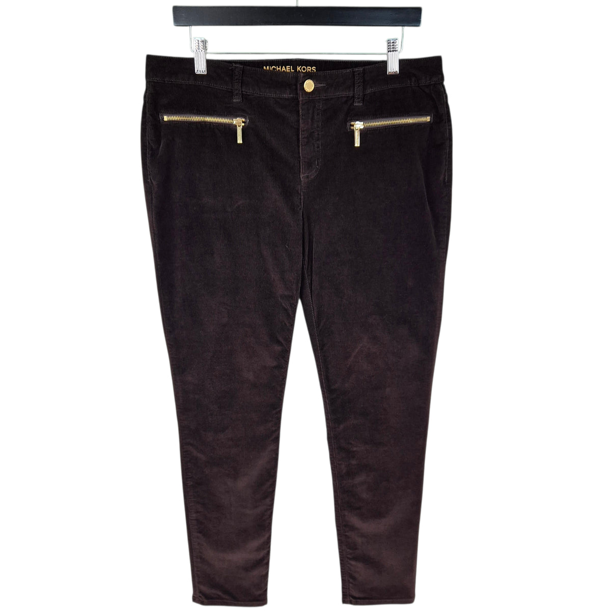 Michael Kors Jeans Womens Dark Brown Skinny Corduroy Denim W33