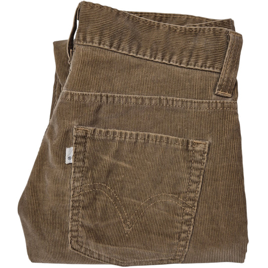 Vintage Levis 511 Jeans 2000's Brown Slim Corduroy Denim W30