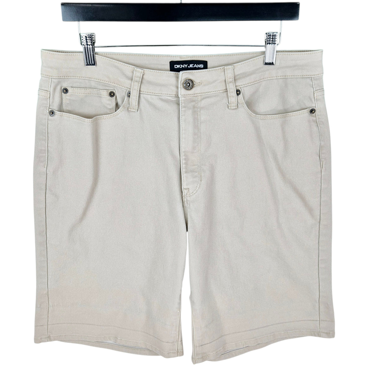 DKNY Jeans Womens Light Brown Stretch Chino Shorts W33