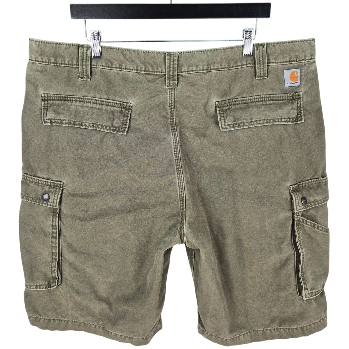 Carhartt Khaki Green Canvas Cargo Shorts W42