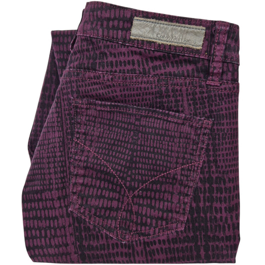 Vintage Calvin Klein Jeans Womens Purple Skinny Stretch Denim W30