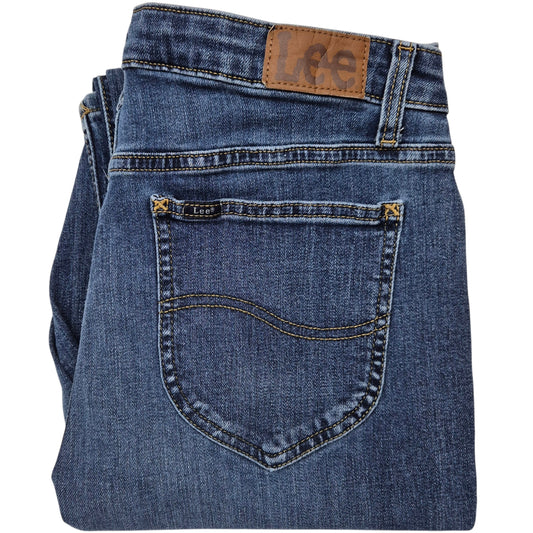 Lee Jeans Womens Blue Regular Fit Mid Rise Stretch Bootcut Denim W31
