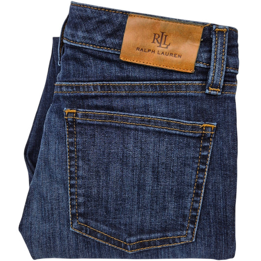 Ralph Lauren Green Label Jeans Womens Dark Blue Slim Straight Leg Denim W28