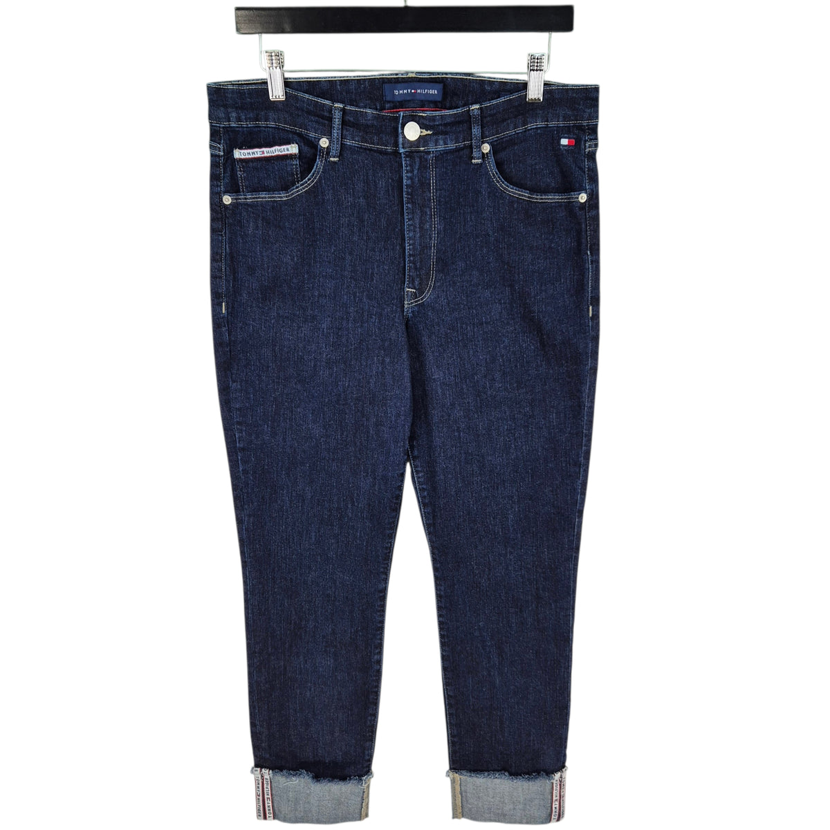 Tommy Hilfiger Jeans Womens Dark Blue Tribeca Skinny Crop Denim W32