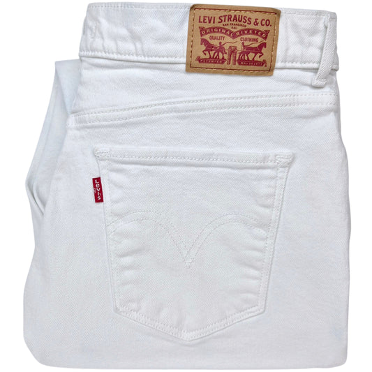 Levis Jeans Womens White Classic Straight Leg Stretch Denim W32
