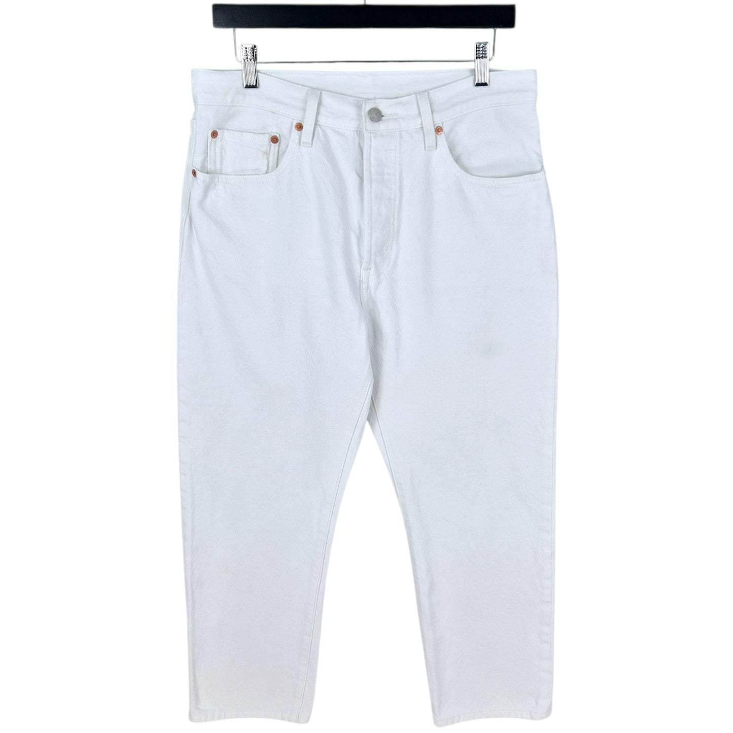 Levis Premium 501 Jeans Womens White Denim W32