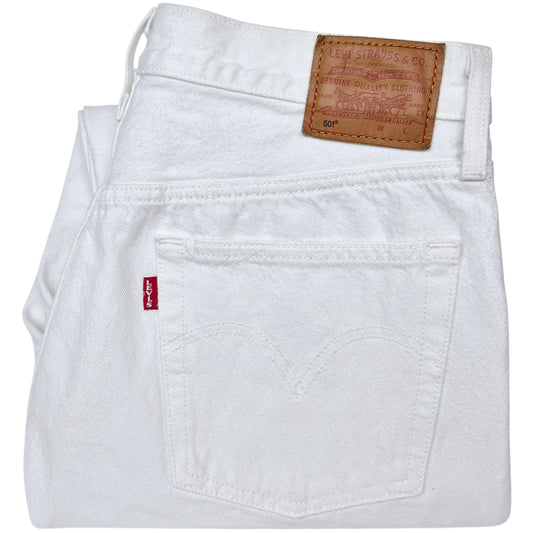 Levis Premium 501 Jeans Womens White Denim W32