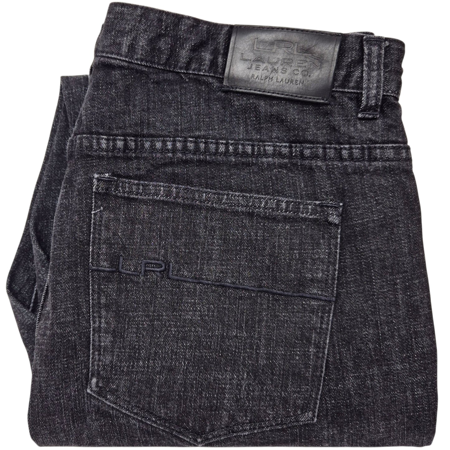Ralph Lauren Green Label Jeans Womens Black Straight Leg Denim W33