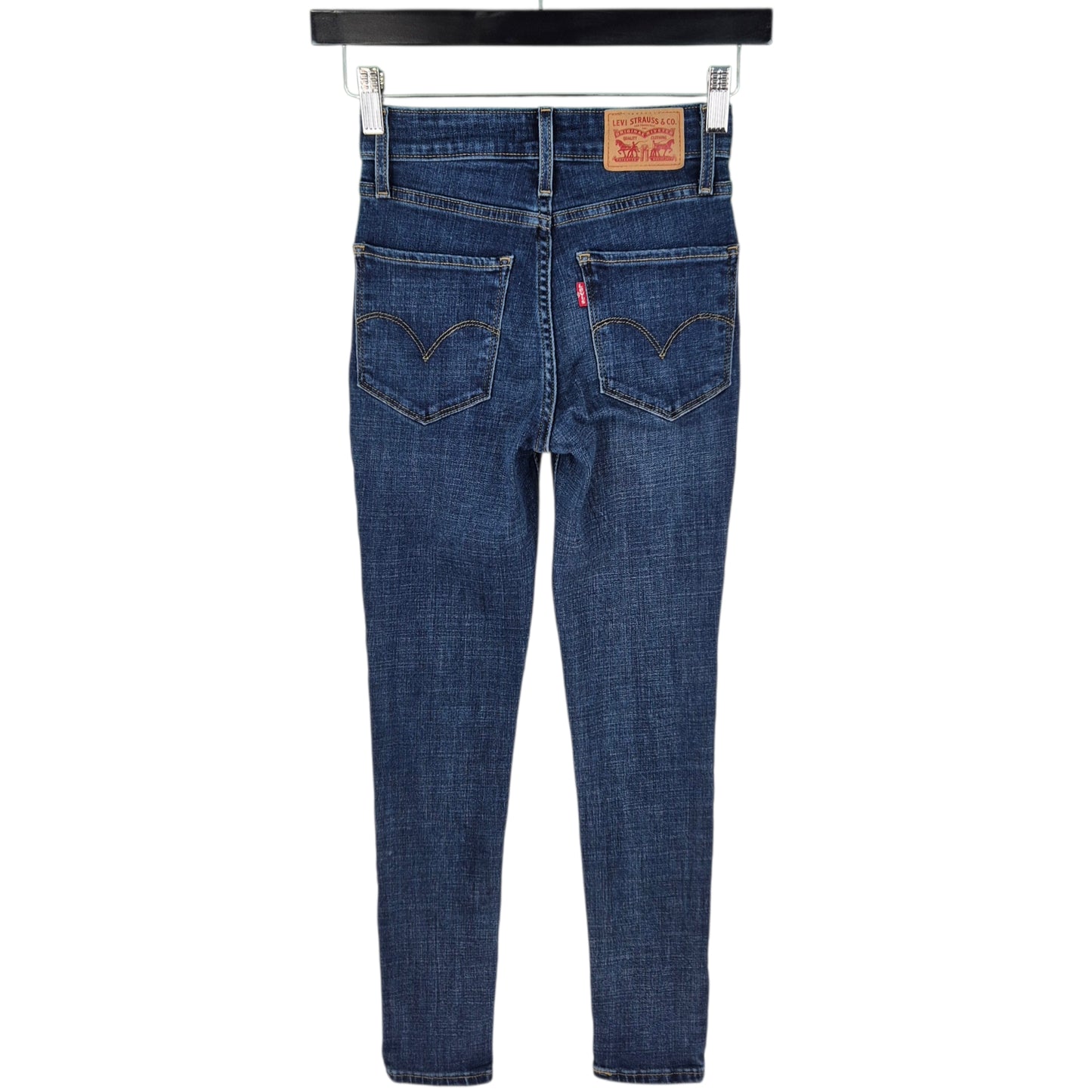 Levis 721 Jeans Womens Dark Blue High Rise Skinny Denim W22