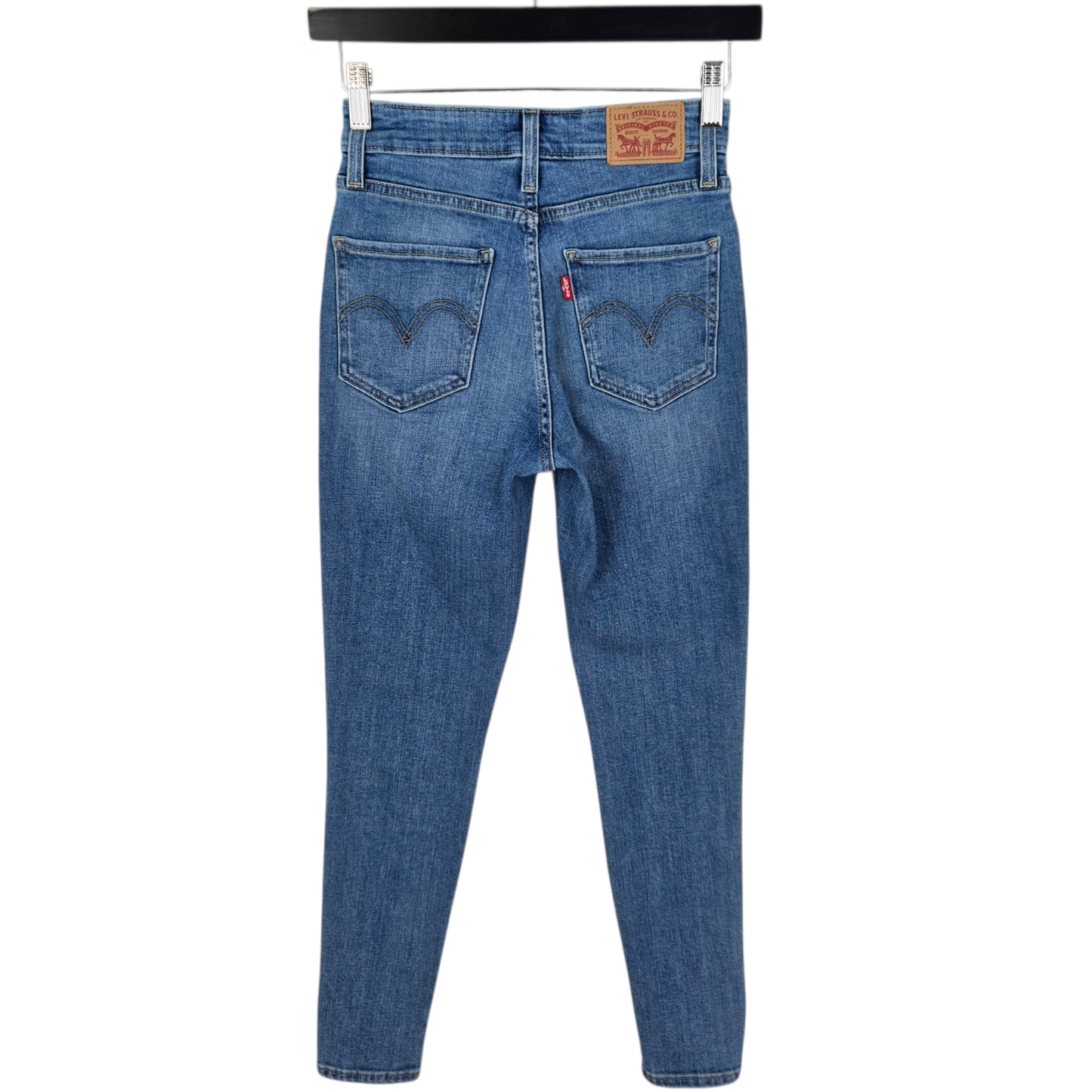 Levis 721 Jeans Womens Blue High Rise Skinny Ankle Denim W24