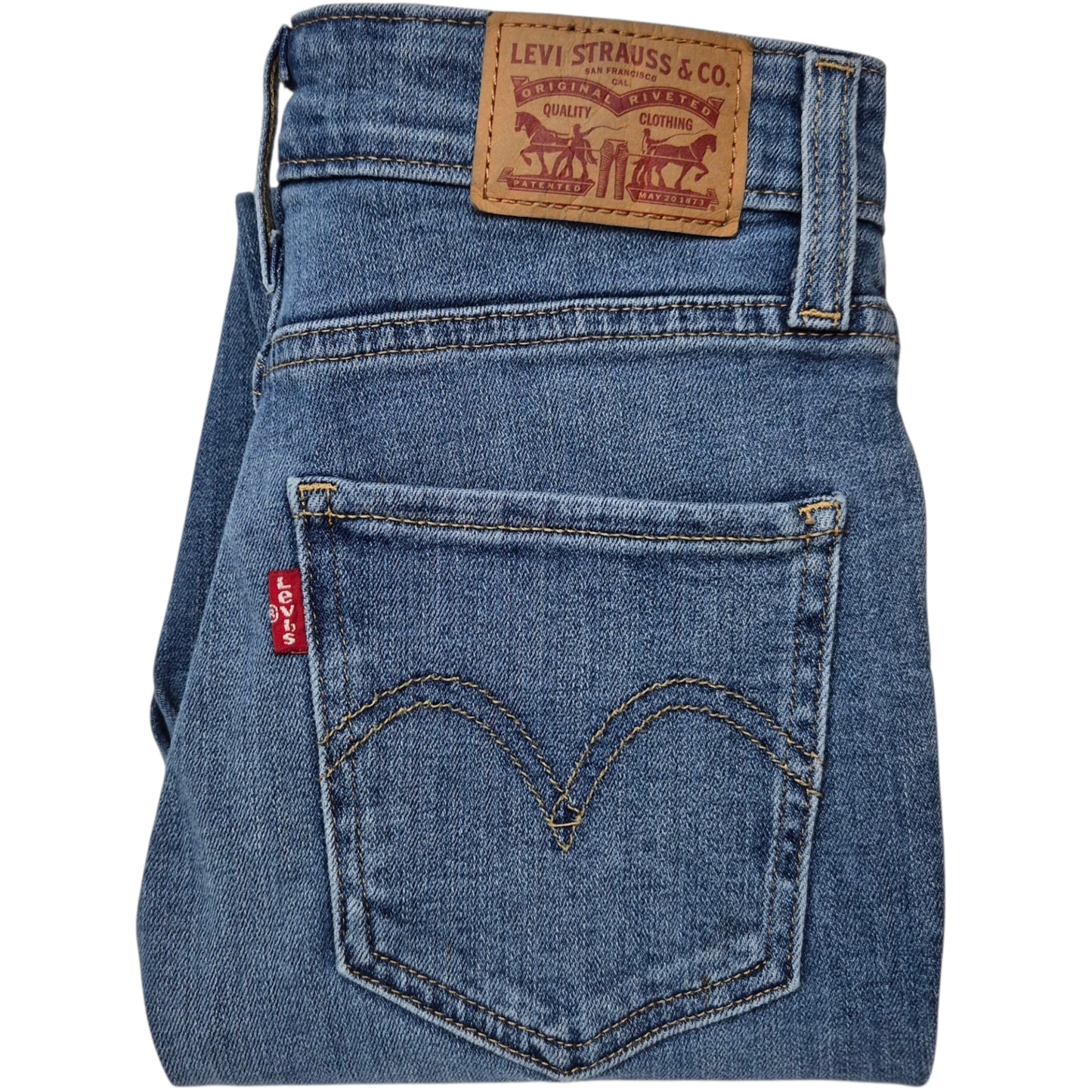 Levis 721 Jeans Womens Blue High Rise Skinny Ankle Denim W24