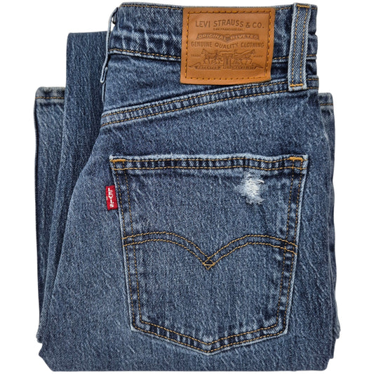 Levis Premium Jeans Womens Blue Heavy 70s High Flare Denim W27