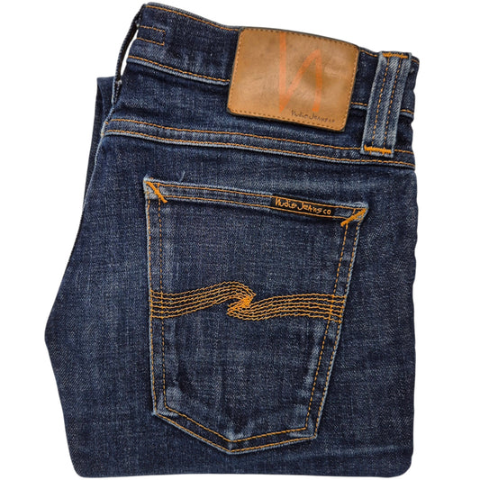 Nudie Jeans Dark Blue Tight Long John Skinny Fit Denim W29