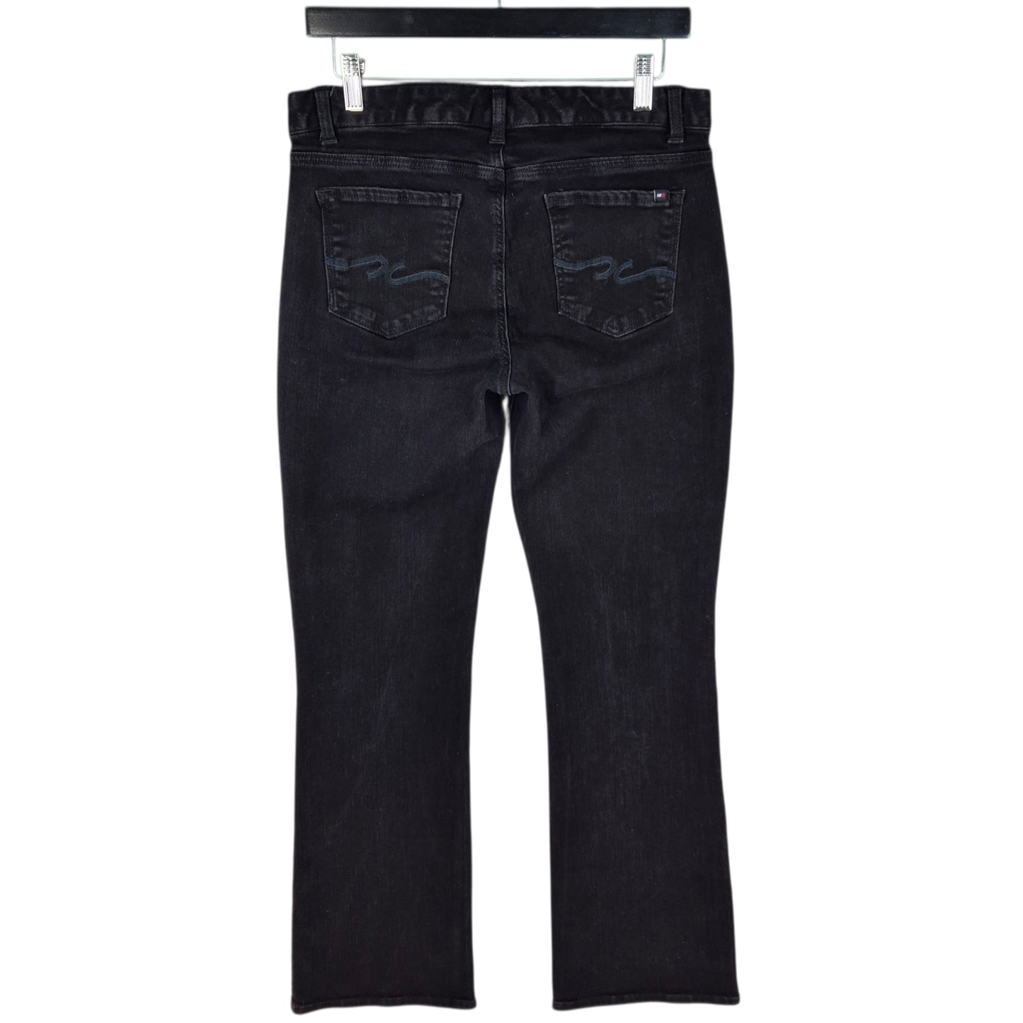 Tommy Hilfiger Jeans Womens Black Stretch Bootcut Denim W30