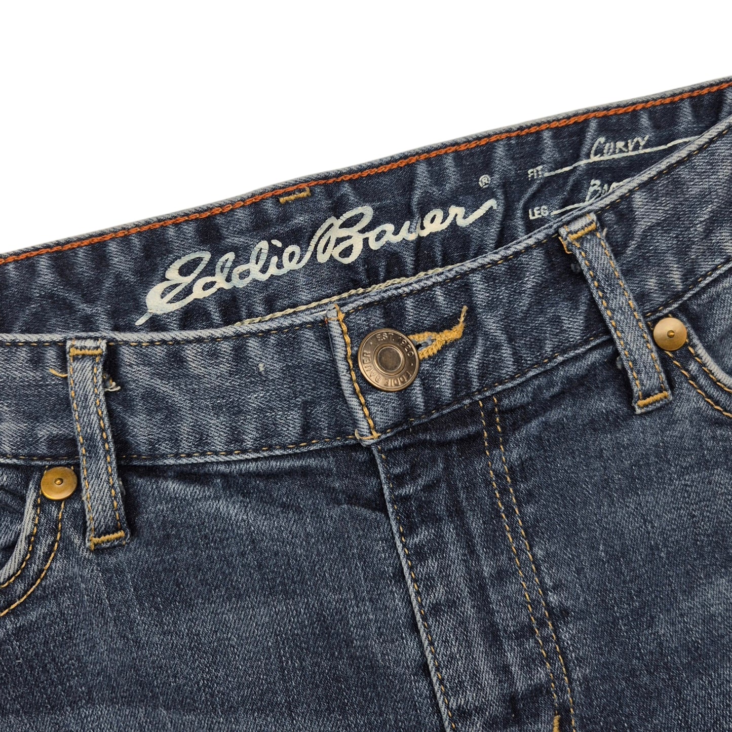 Vintage Eddie Bauer Jeans Womens Blue Curvy Bootcut Denim W30