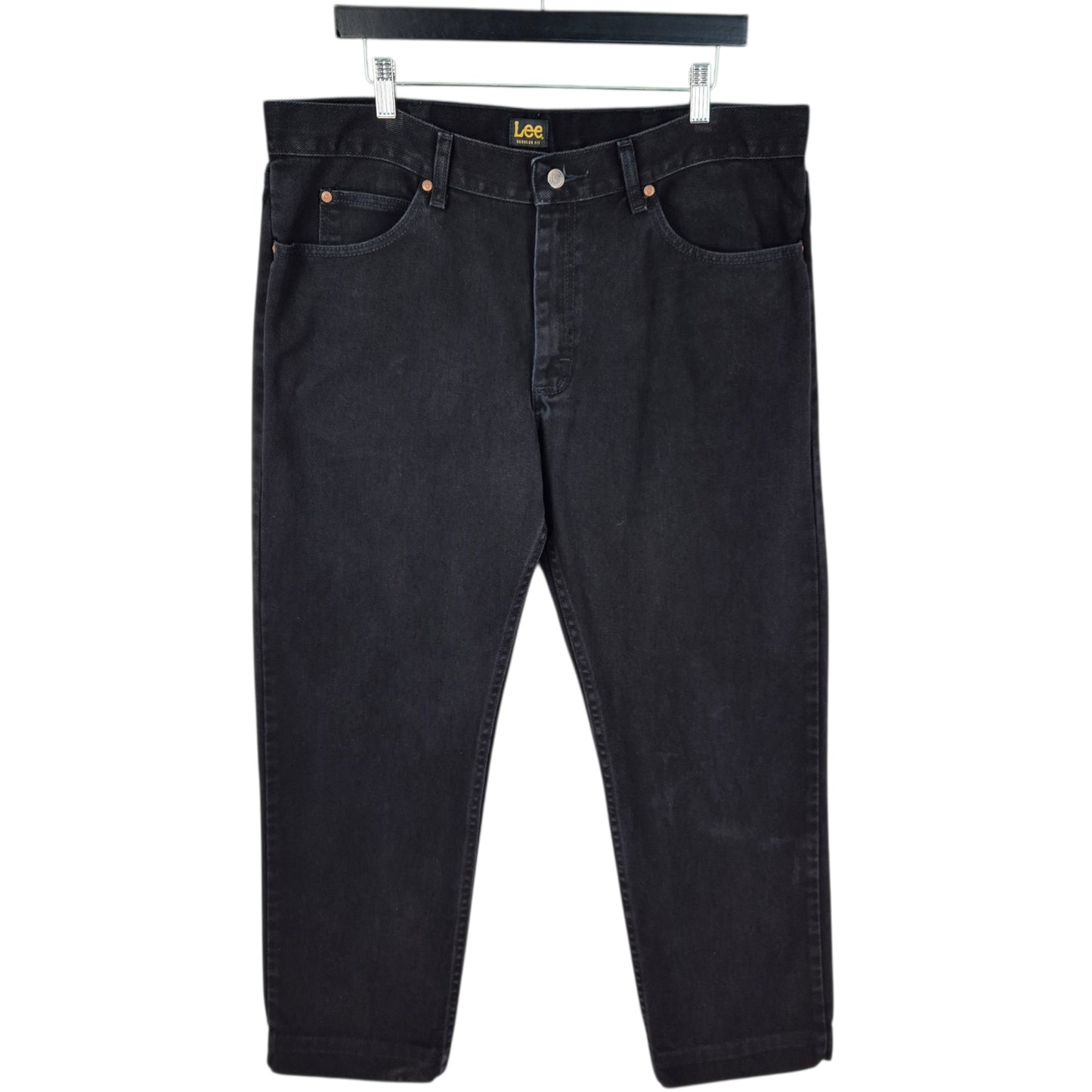 Vintage Lee Jeans Black Heavy Regular Fit Denim W38