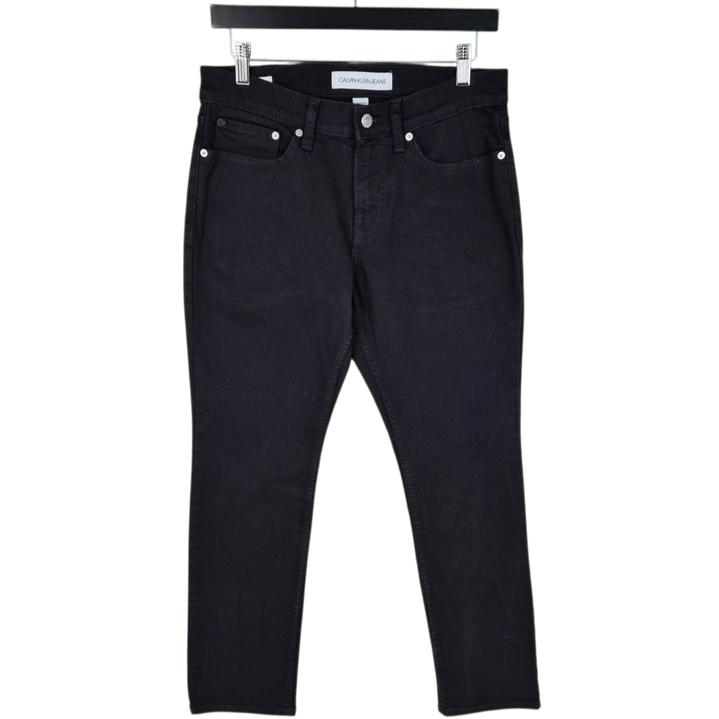 Calvin Klein Jeans Black Slim Straight Leg Denim W30