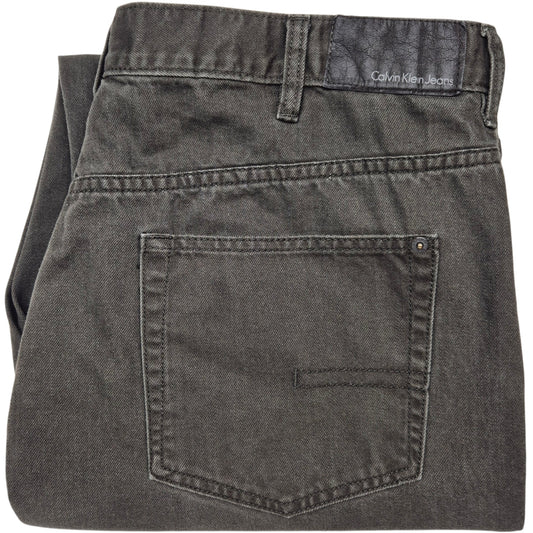 Vintage Calvin Klein Jeans Stone Grey Relaxed Straight Leg Denim W38