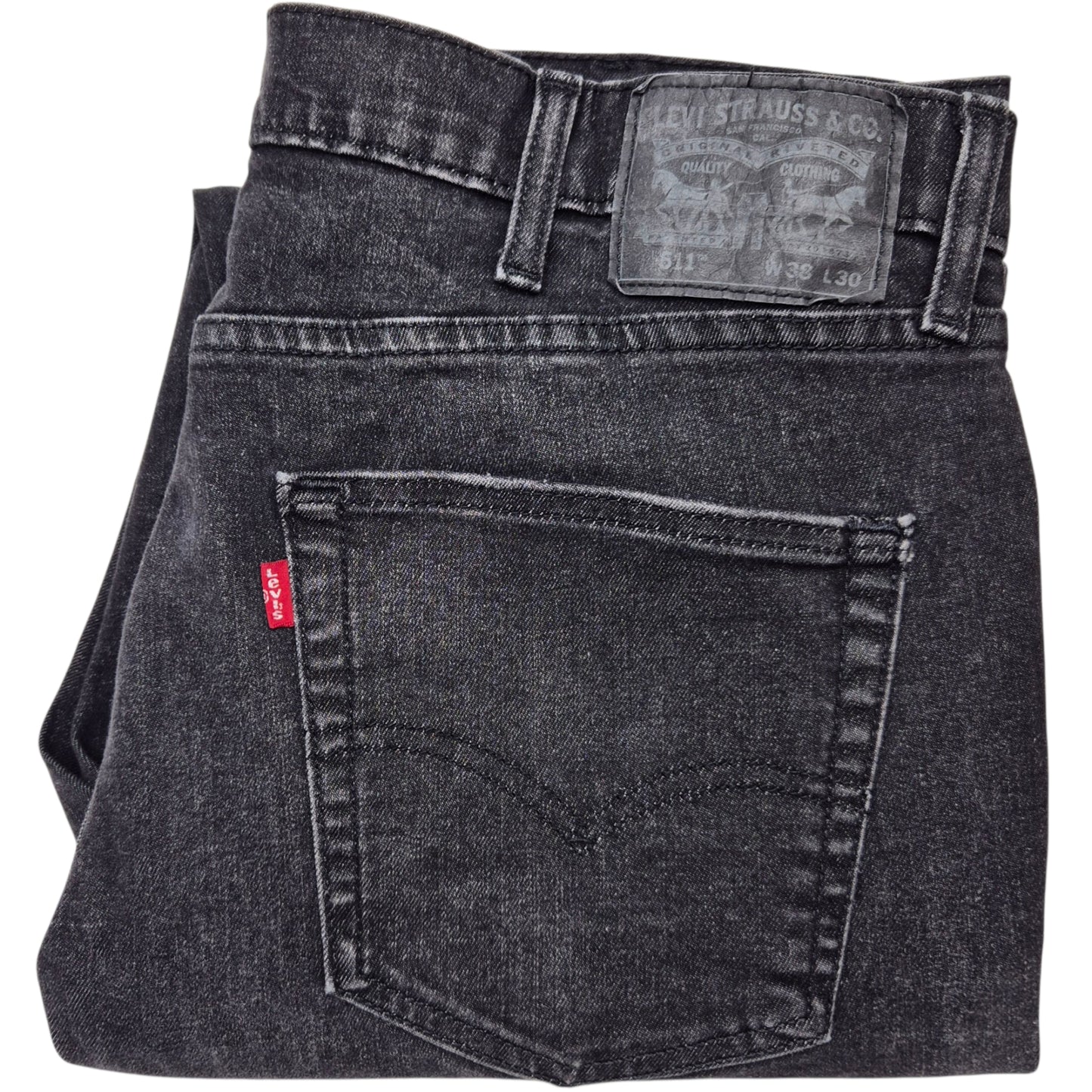 Levis 511 Jeans Black Slim Stretch Denim W38