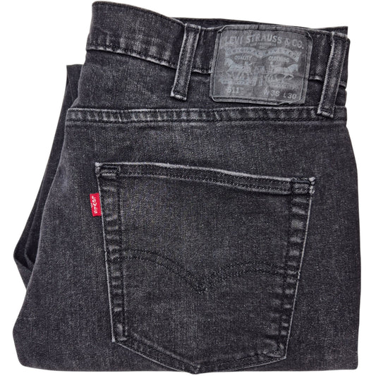 Levis 511 Jeans Black Slim Stretch Denim W38