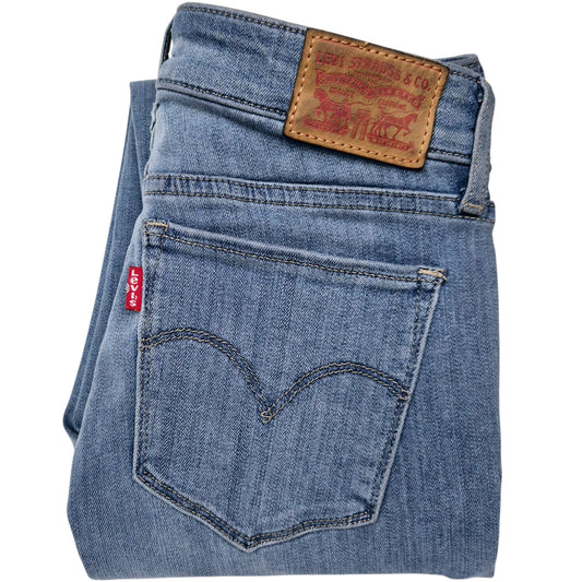 Levis 711 Jeans Womens Light Blue Skinny Stretch Denim W26