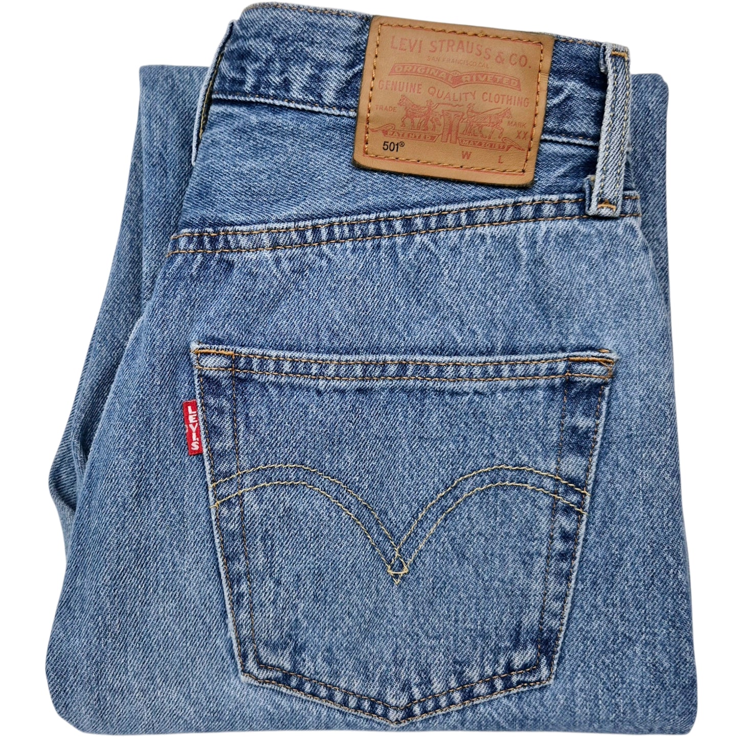 Levis Premium 501 Jeans Womens Blue Classic Denim W27