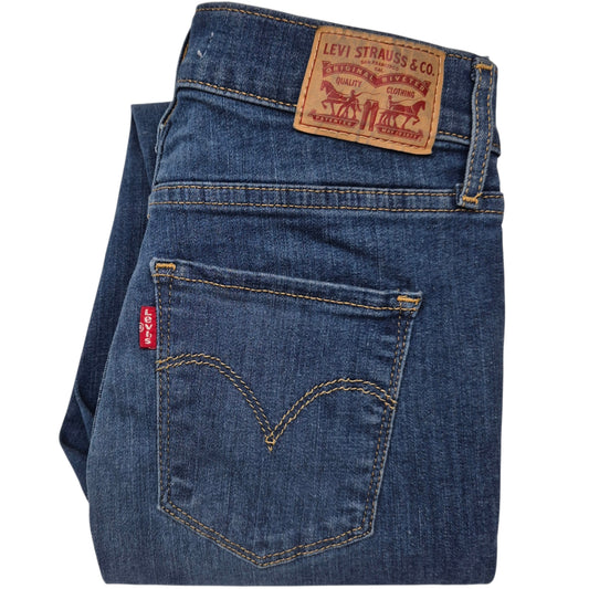 Levis 720 Jeans Womens Blue High Rise Super Skinny Stretch Denim W25