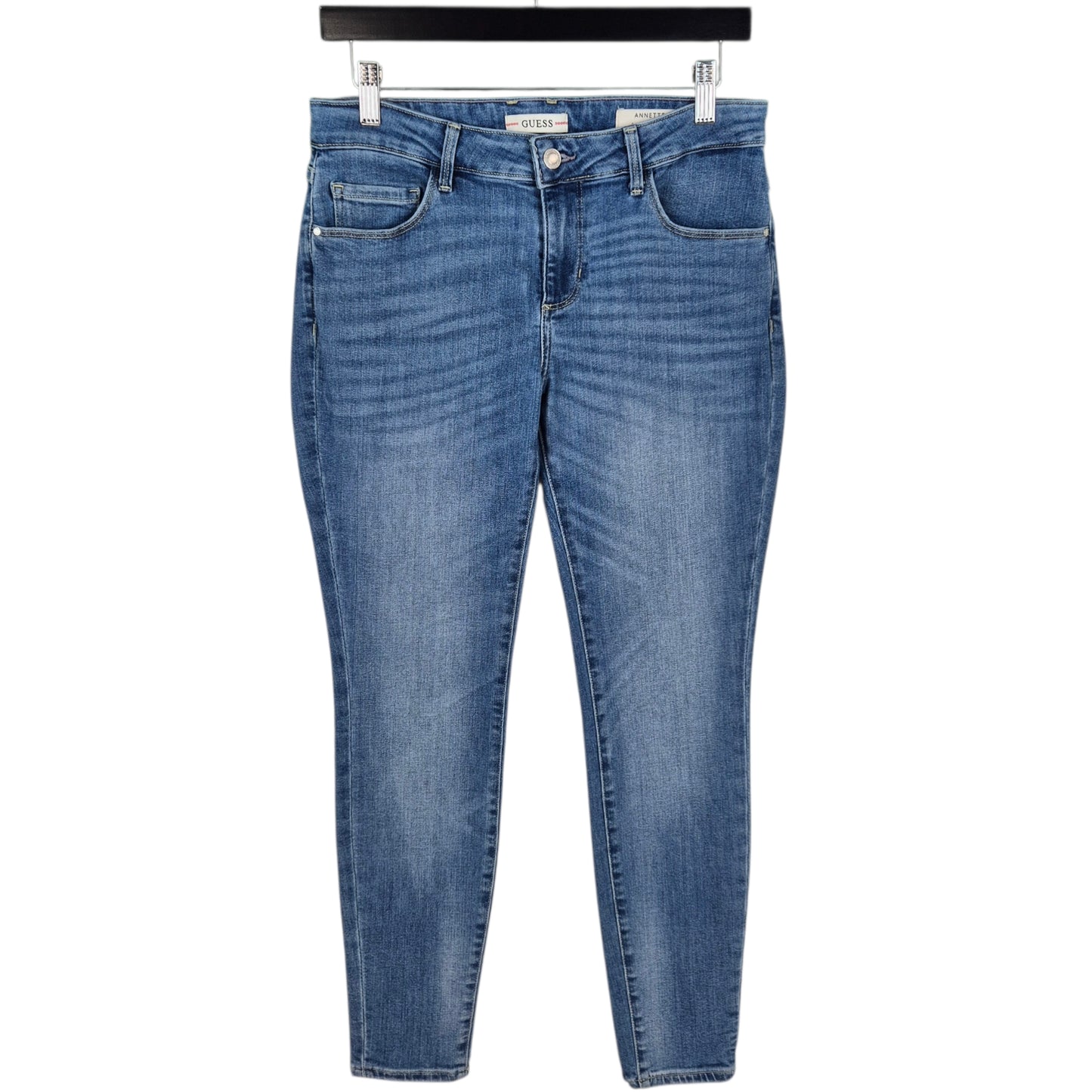 Guess Jeans Womens Blue Annette Skinny Mid Stretch Denim W30