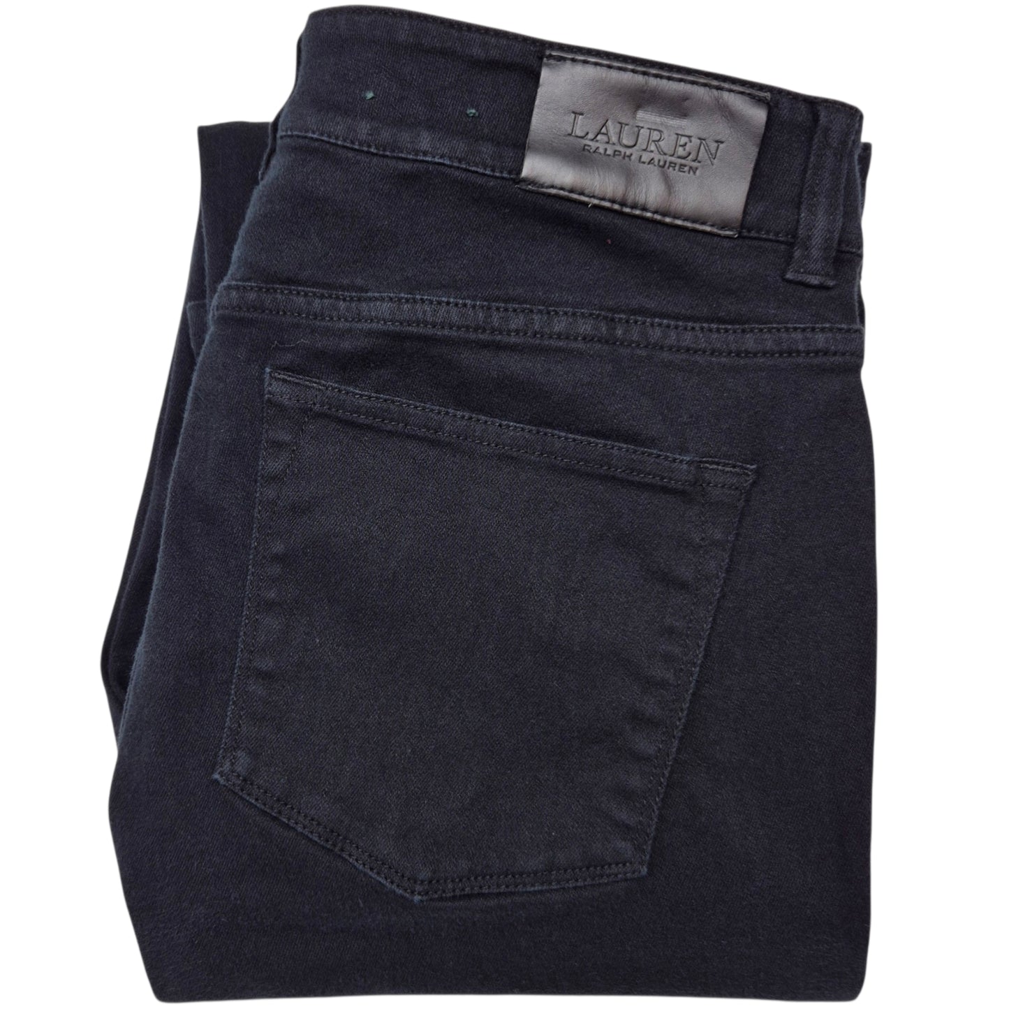 Ralph Lauren Green Label Jeans Womens Black Straight Leg Stretch Denim W32
