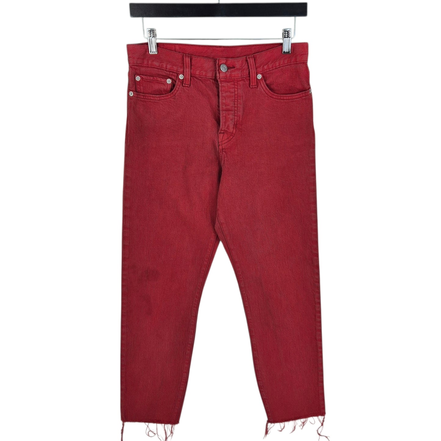 Levis Jeans Womens Red Slim Crop Denim W29