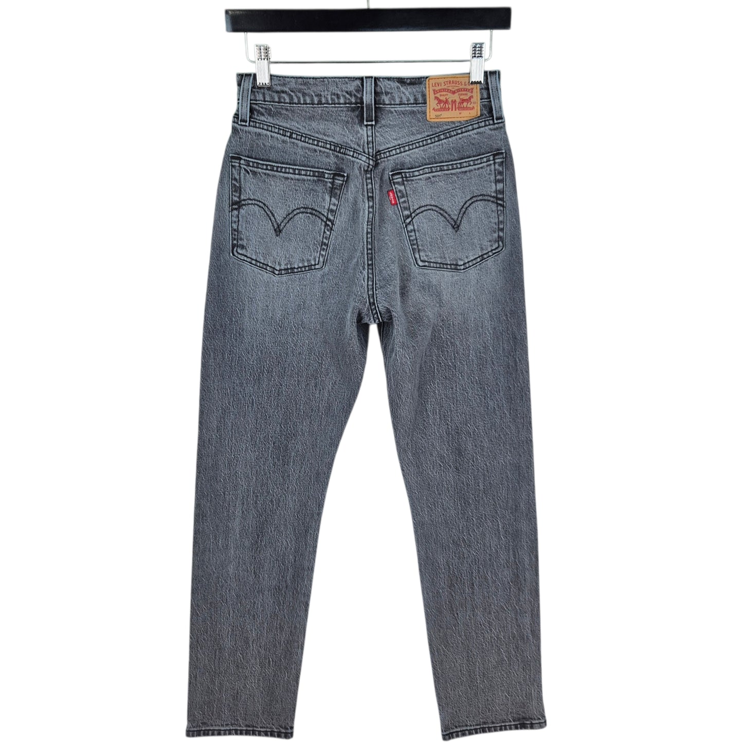 Levis 501 Jeans Womens Grey Classic Straight Leg Denim W25