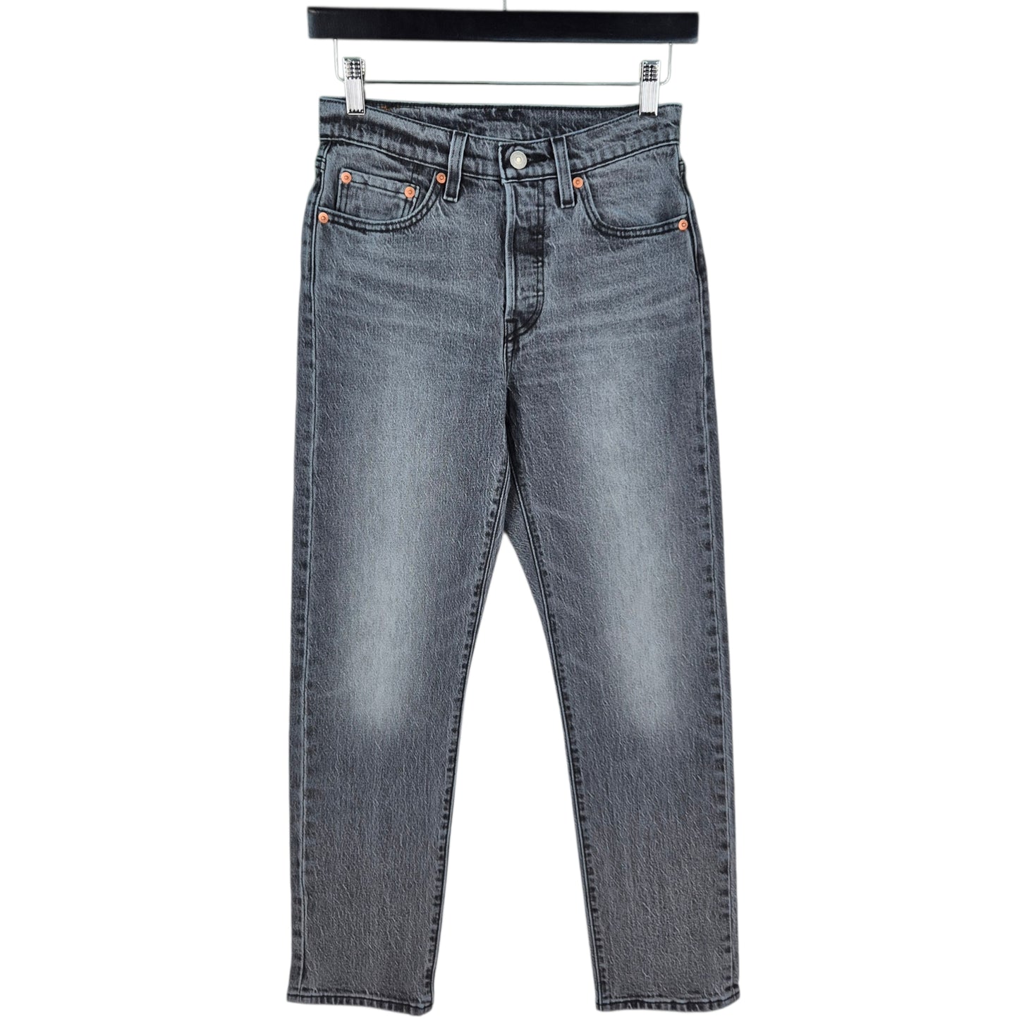 Levis 501 Jeans Womens Grey Classic Straight Leg Denim W25