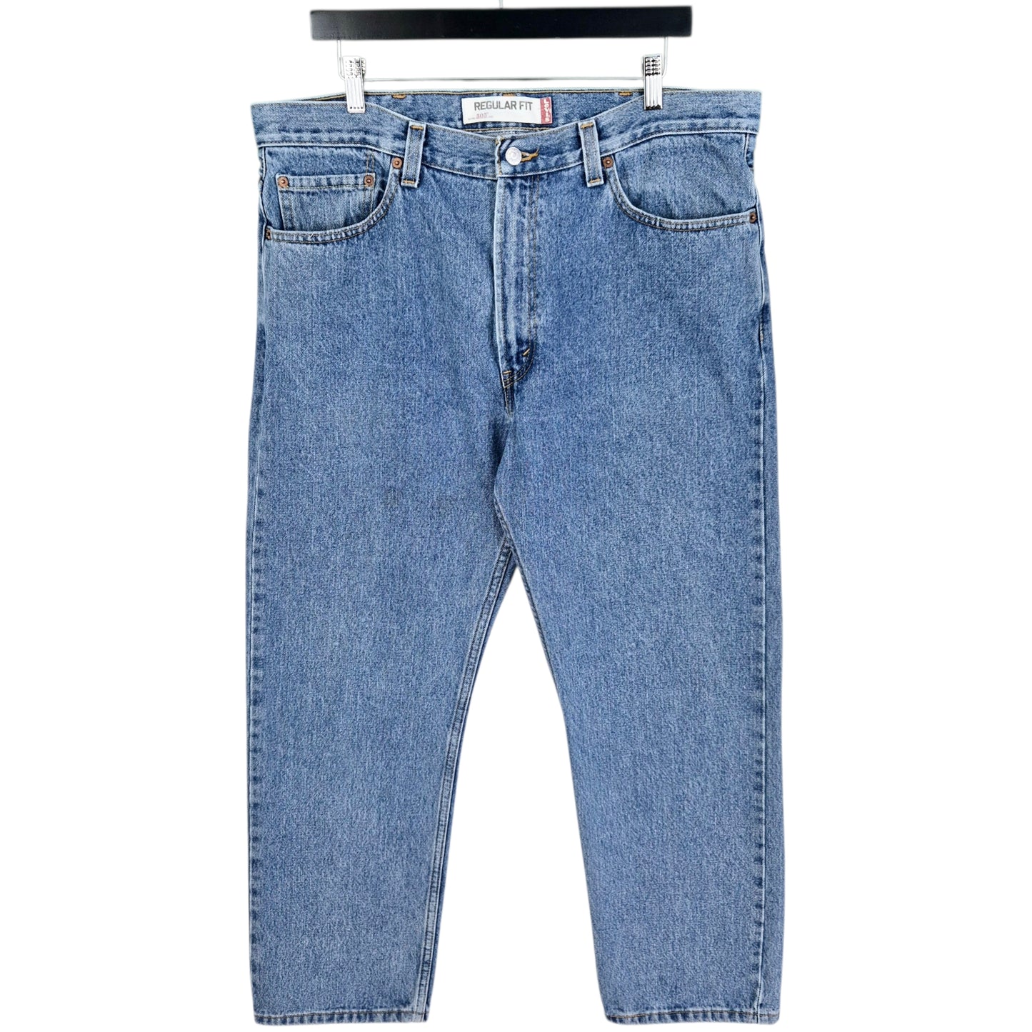 Vintage Levis 505 Jeans 2000's Blue Heavy Rigid Regular Fit Denim W38