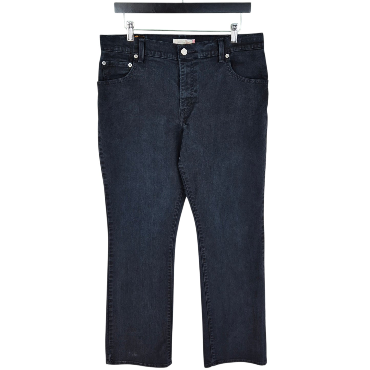 Vintage Levis 550 Jeans Womens Black Relaxed Bootcut Stretch Denim W33