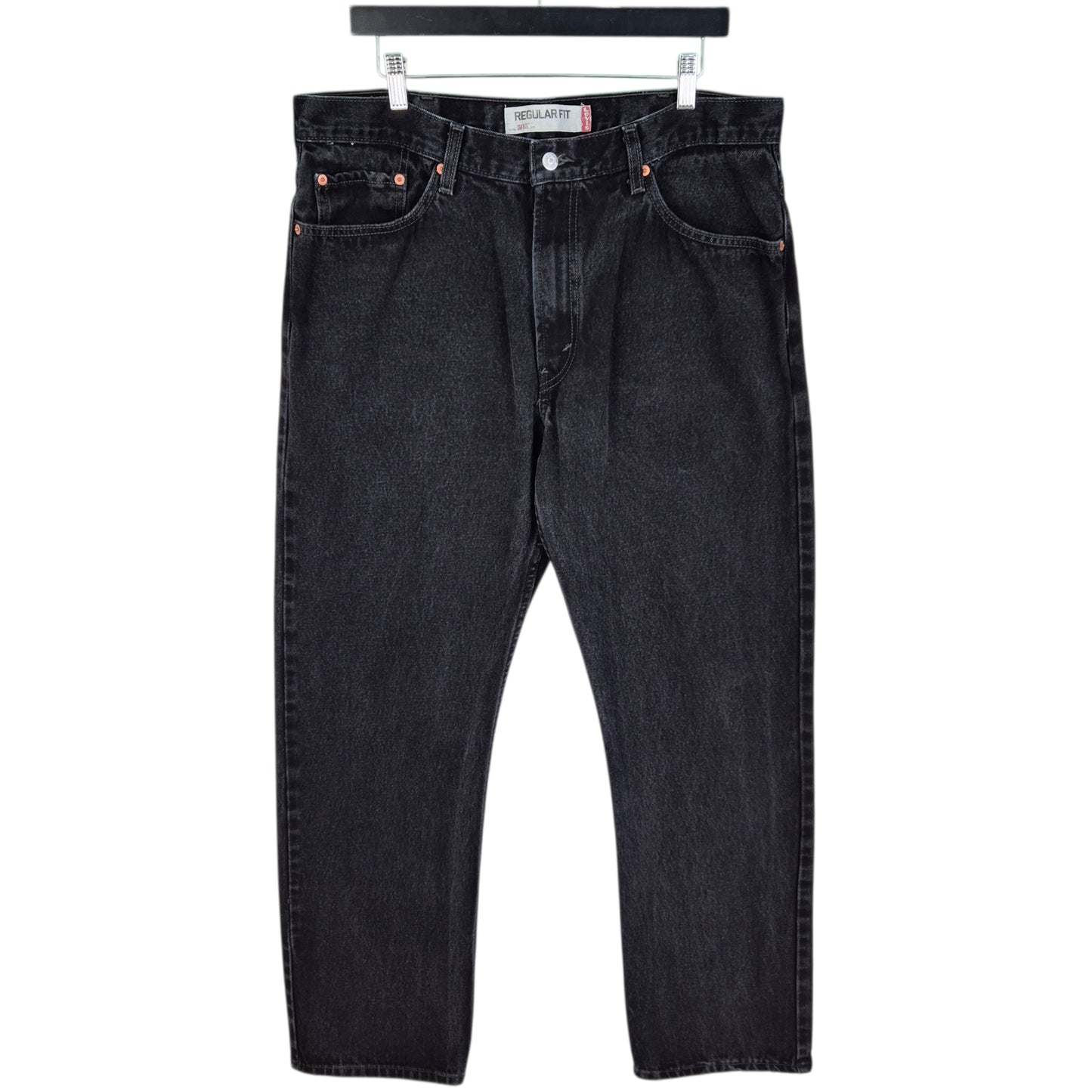 Vintage Levis 505 Jeans 2000's Black Regular Fit Heavy Rigid Denim W38