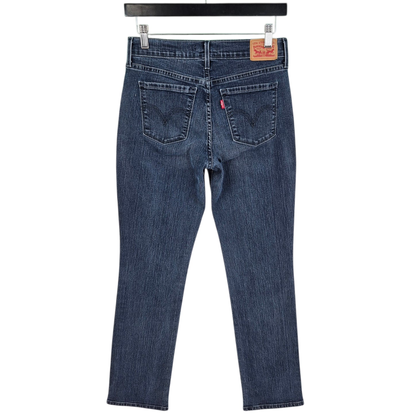 Levis 505 Jeans Womens Dark Blue Straight Leg Stretch Denim W27