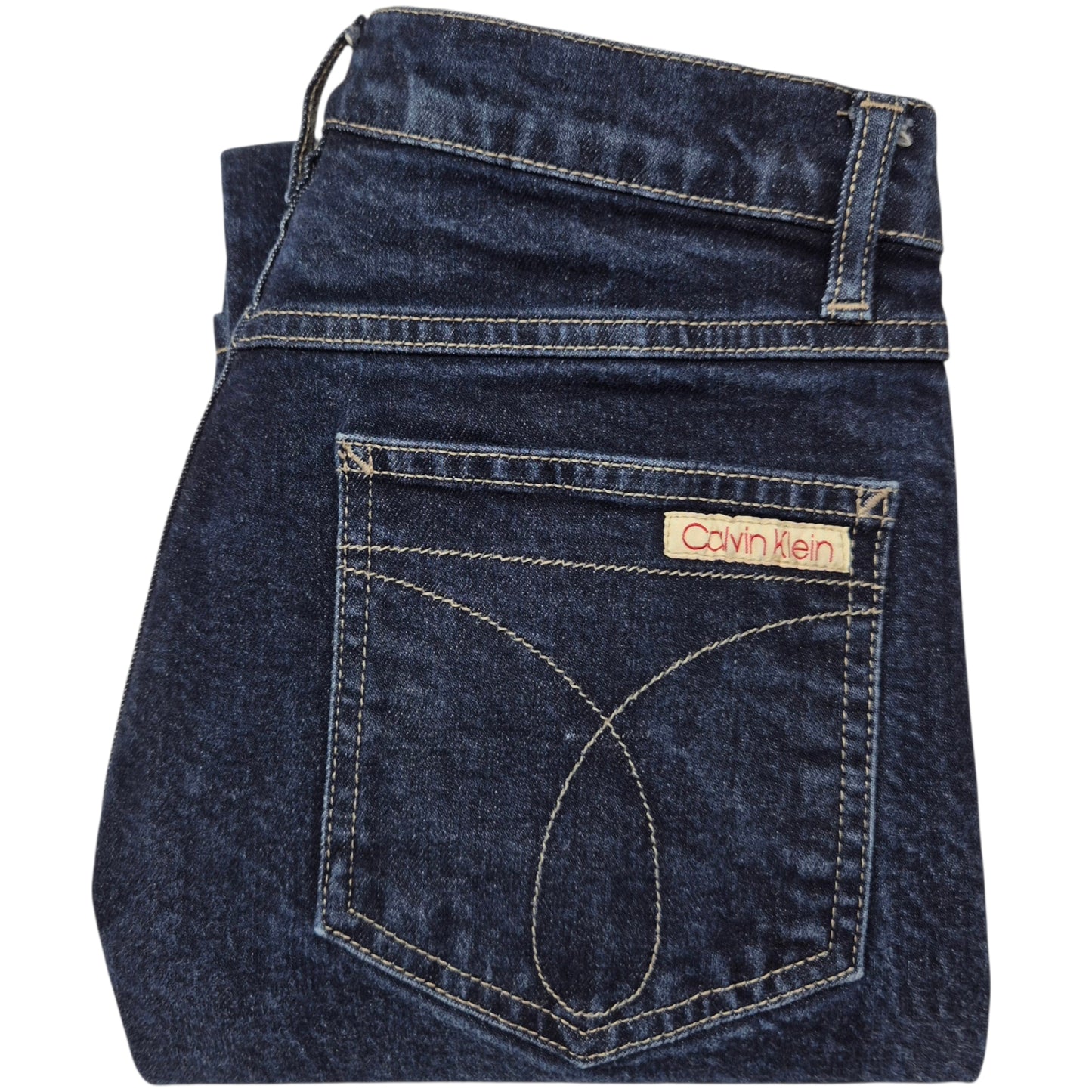 Vintage Calvin Klein Jeans 90's Womens Dark Blue Straight Leg Denim W28