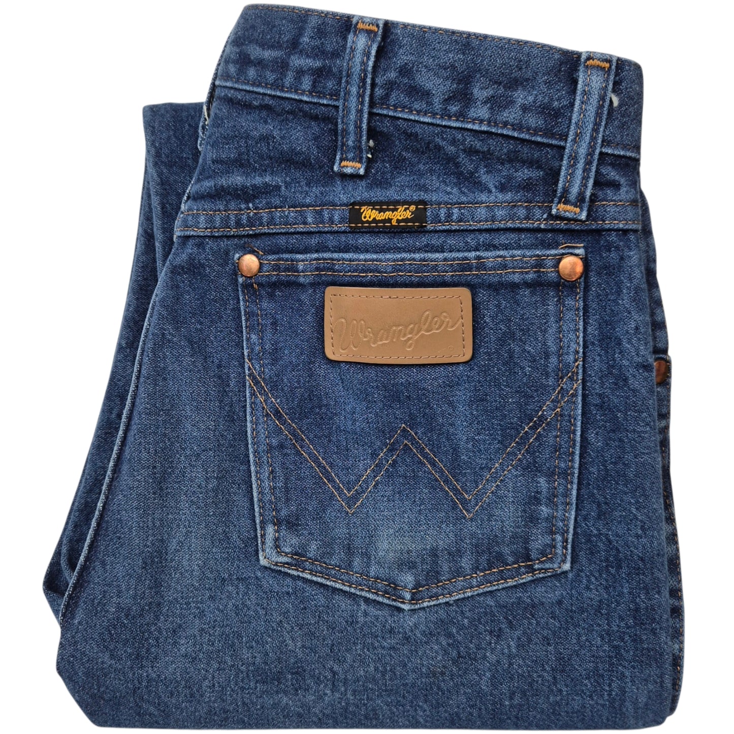 Vintage Wrangler Jeans 90's Dark Blue Heavy Rigid Cowboy Denim W32