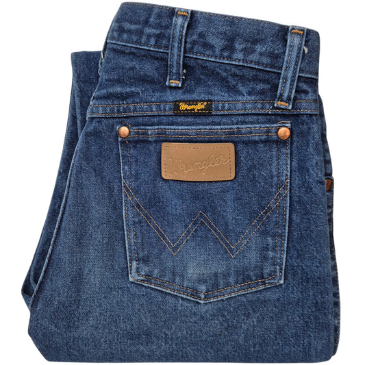 Vintage Wrangler Jeans 90's Dark Blue Heavy Rigid Cowboy Denim W32