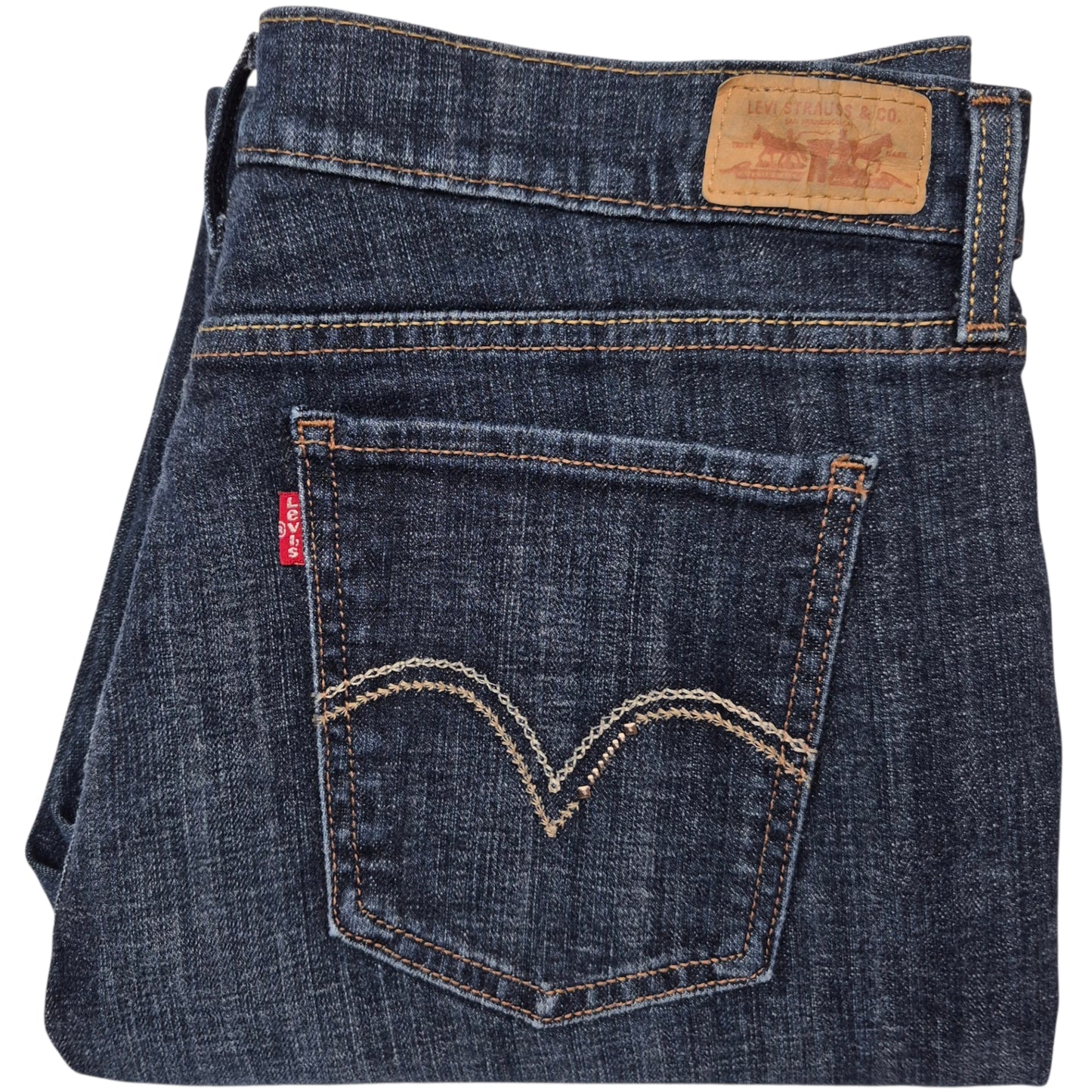 Vintage Levis 515 Jeans Womens Dark Blue Crop Bootcut Denim W34