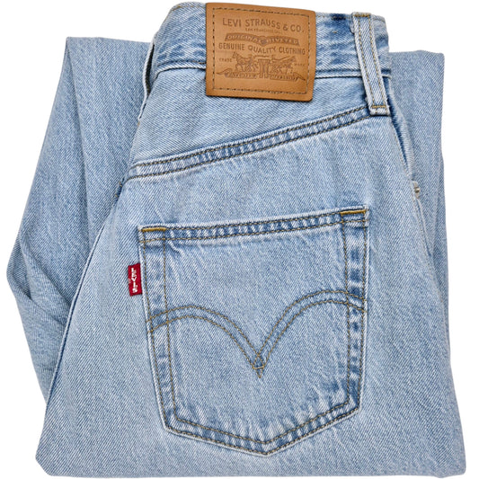 Levis Premium Jeans Womens Light Blue Loose Tapered Leg Denim W26