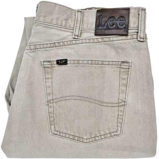 Vintage Lee Jeans Light Brown Relaxed Fit Classic Denim W37