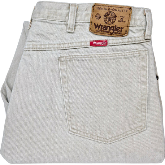 Vintage Wrangler Jeans 80's Light Brown Classic Heavy Rigid USA Made Denim W39