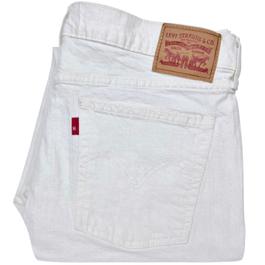 Levis Jeans Womens White Stretch Boyfriend Jeans W33