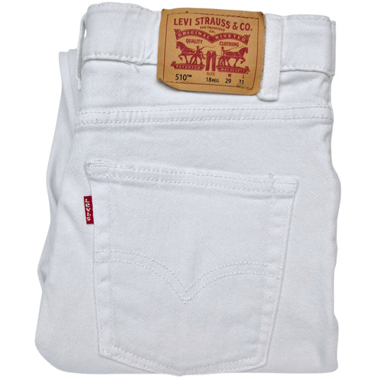 Levis 510 Jeans Womens White Skinny Stretch Denim W29