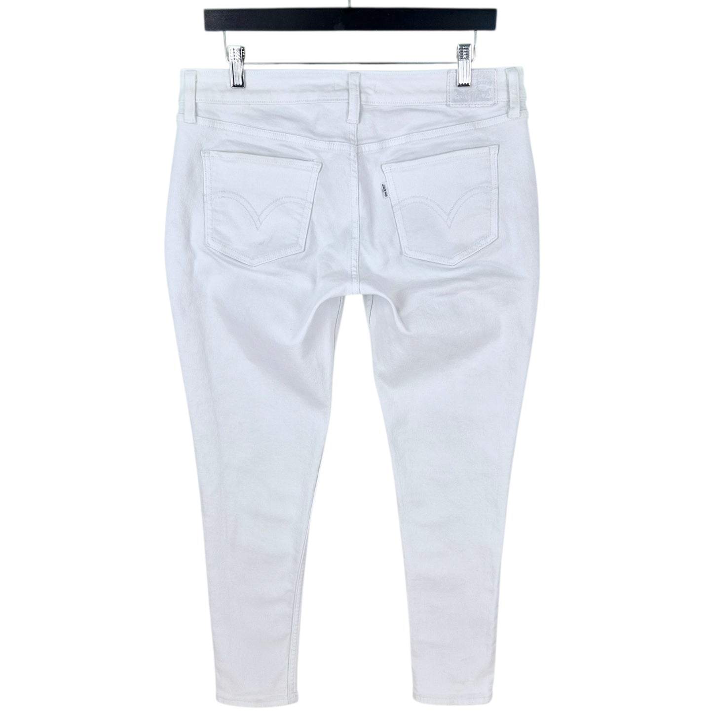 Levis 535 Jeans Womens White Super Skinny Stretch Denim W32
