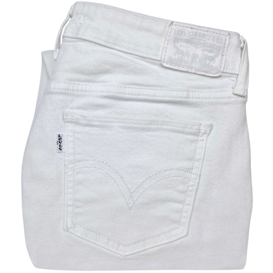 Levis 535 Jeans Womens White Super Skinny Stretch Denim W32