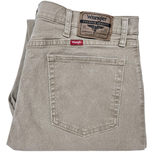 Vintage Wrangler Jeans Light Brown Classic Heavy Stretch Denim W38