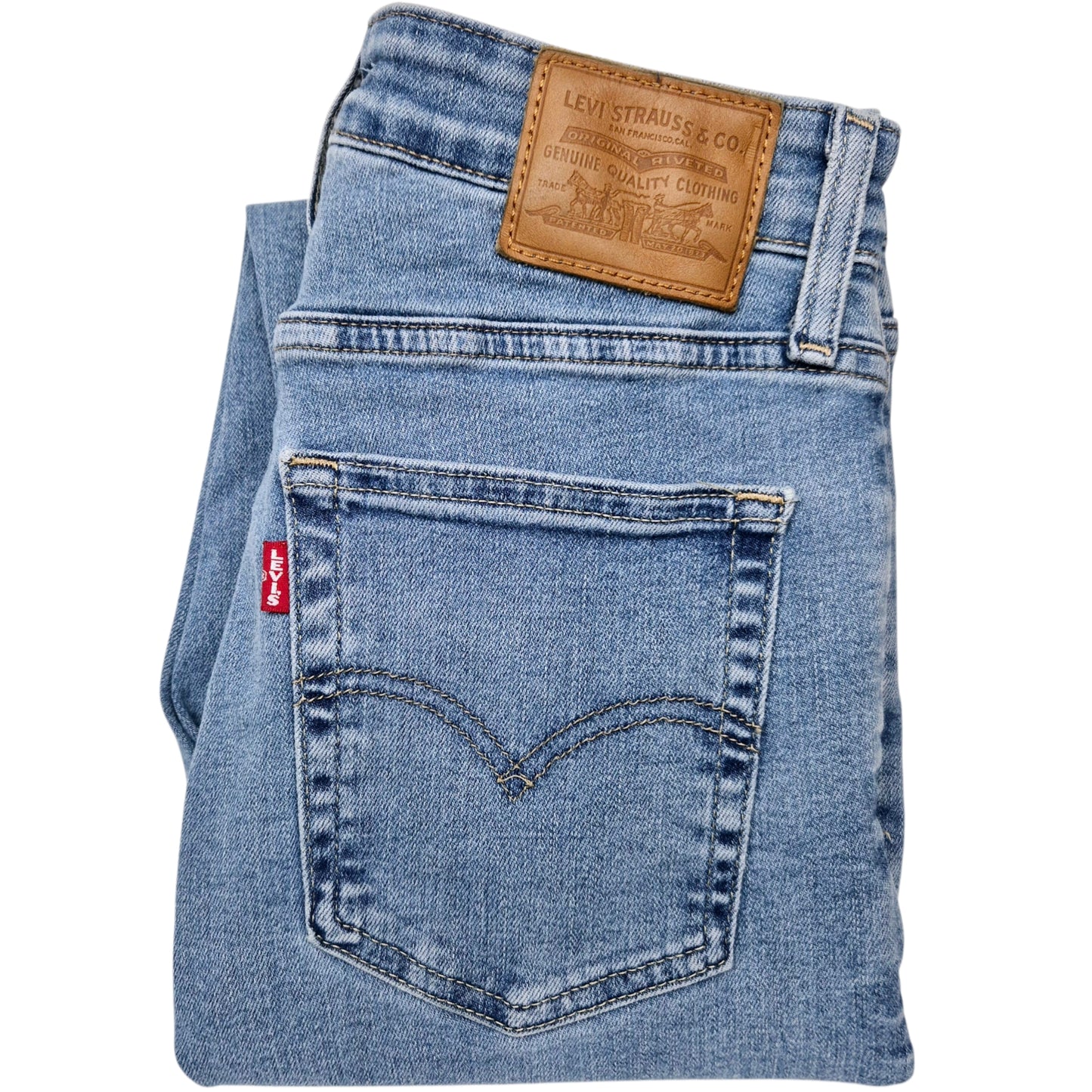 Levis Premium 721 Jeans Womens High Rise Skinny Stretch Denim W25