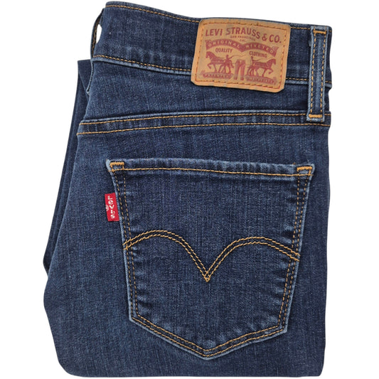Levis 710 Jeans Womens Dark Blue Skinny Stretch Denim W27